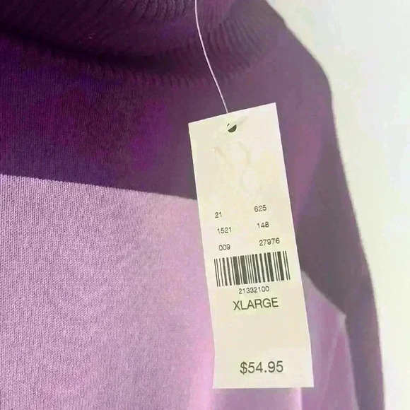 NWT 7th Avenue Design New York & Company colorblock turtleneck sweater. Size XL - Picture 6 of 10